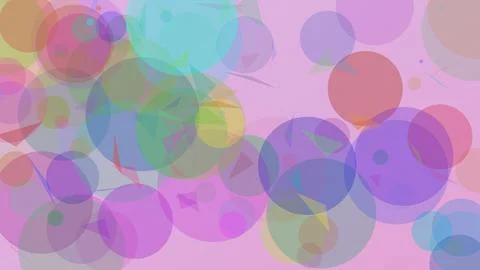 Vibrant 4K abstract geometric background featuring overlapping translucent .. Stock Illustration