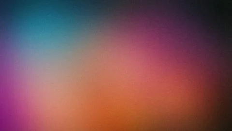 A vibrant 4K grainy gradient blending turquoise, pink, orange, and purple. .. Illustrazione stock