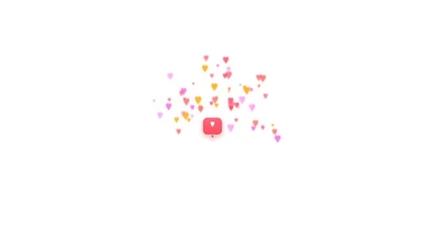 A vibrant 4K motion graphics animation of a social media like bubble button.. Video stock 345640684