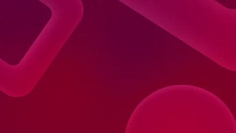 Vibrant 4K seamless loop background with soft red and pink shapes. Rounded and Видео 309956283