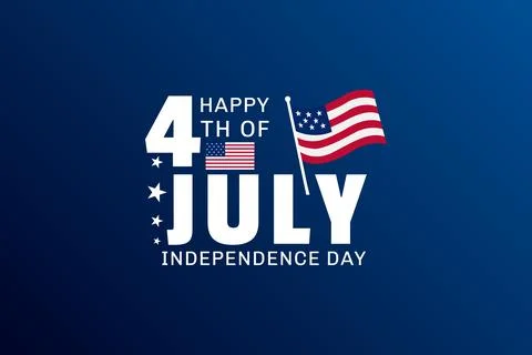Vibrant 4th of July Poster with Flag and Star Decorations 스톡 일러스트