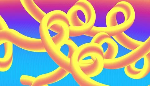 Vibrant abstract 3d fluid wave background Stock Illustration
