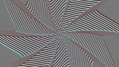 Vibrant abstract 3D geometric pattern with dynamic lines 库存插图