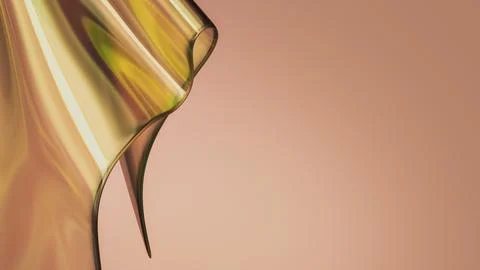 Vibrant abstract 3D render with fluid shapes and glass effect. Stockillustratie