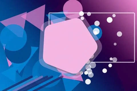 Vibrant abstract 3D speech bubble floats amid network nodes and geometric s.. Stock Illustration