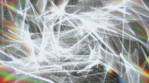 A vibrant abstract animation features dynamic lines and rainbow colors Stock Footage 316325670