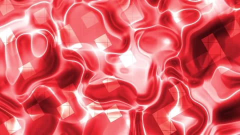 Vibrant Abstract Animation with Grid Overlay and Flowing Shapes Stock Footage 308630620