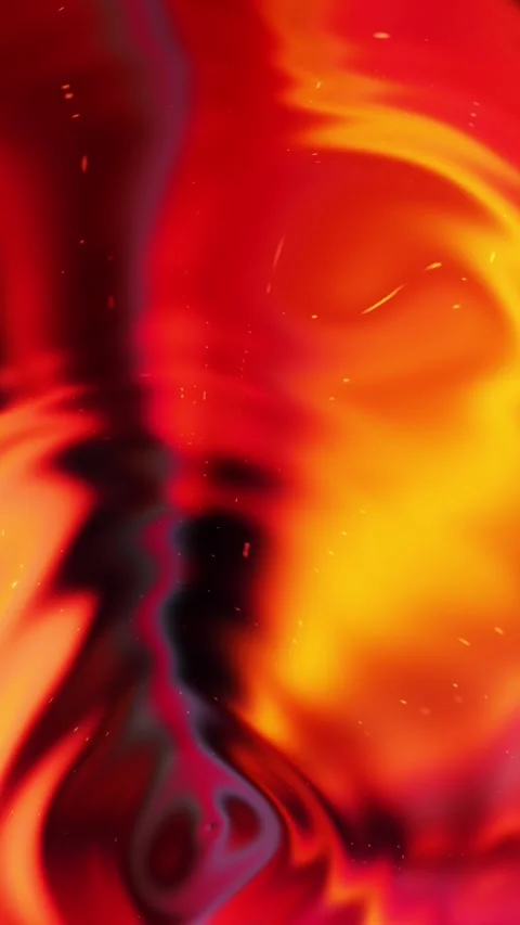 Vibrant Abstract Art with Dynamic Warm Colors and Fluid Motion Stock Footage 341781401