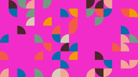 This vibrant abstract artwork features colorful shapes set against a bright.. Stock Illustration