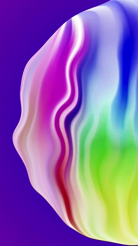 Vibrant abstract artwork with flowing, multicolored wave patterns. Perfect .. Stock Footage 308742602