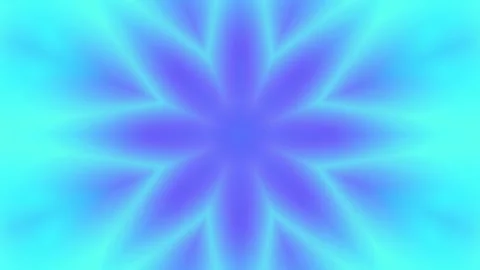 Vibrant abstract background with blue and purple floral symmetrical pattern Video stock 329613221