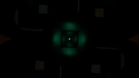 Vibrant abstract background with changing geometric shapes and strobe lights Stockbeeldmateriaal 326869042