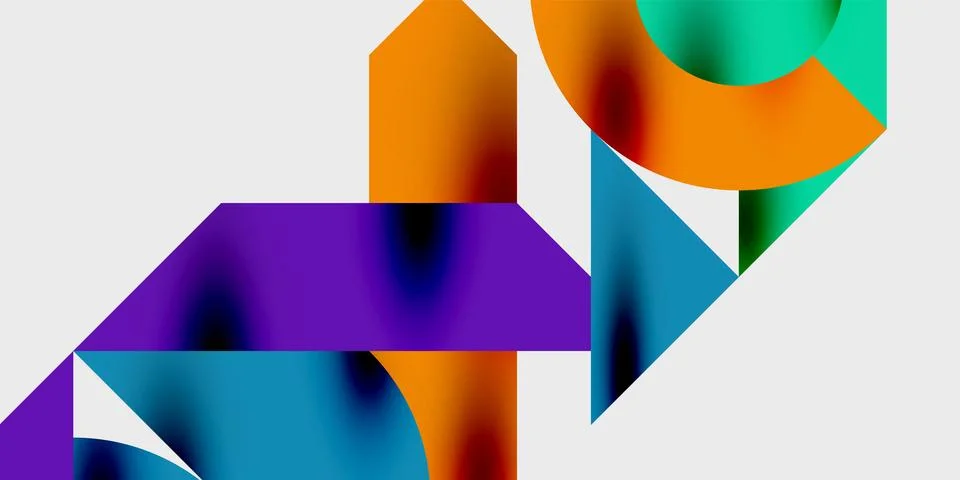 Vibrant abstract background circles with smooth gradients, creating a dynamic Illustrazione stock