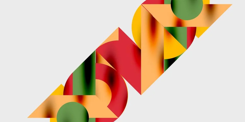 Vibrant abstract background circles with smooth gradients, creating a dynamic Illustrazione stock