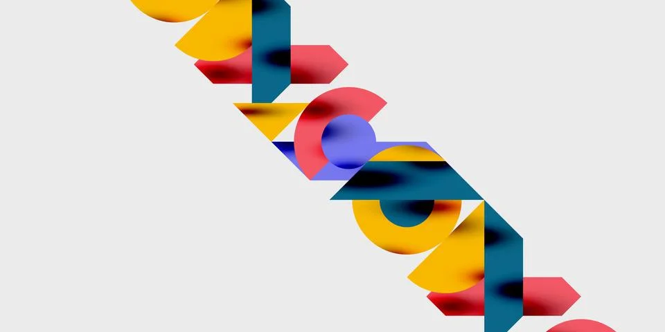 Vibrant abstract background circles with smooth gradients, creating a dynamic Illustrazione stock
