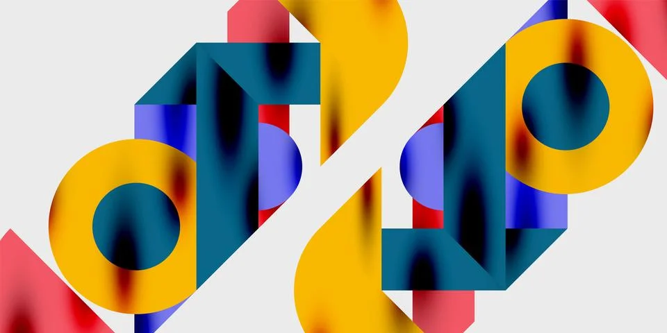 Vibrant abstract background circles with smooth gradients, creating a dynamic Illustrazione stock