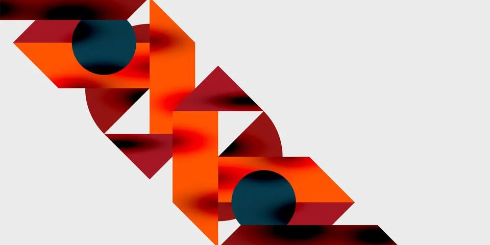 Vibrant abstract background circles with smooth gradients, creating a dynamic Illustrazione stock