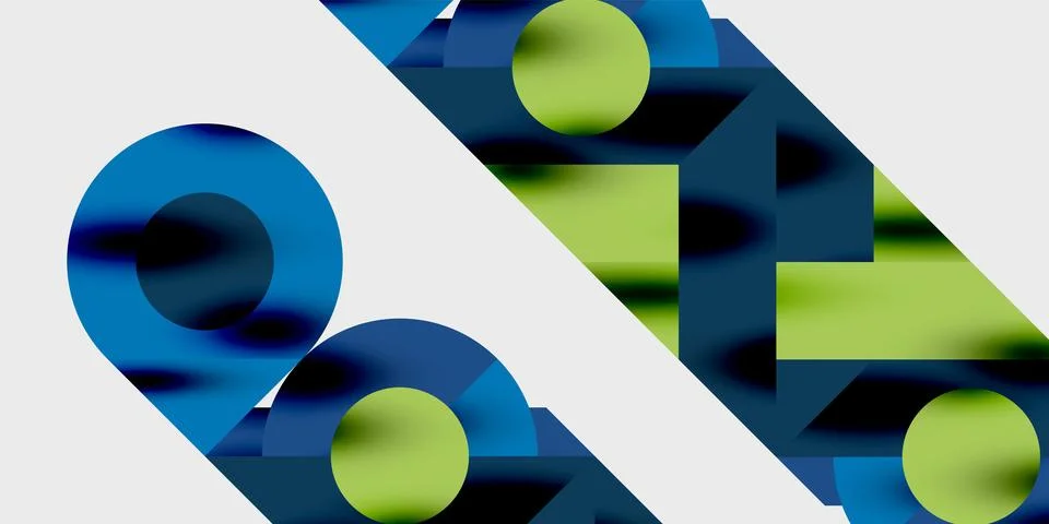 Vibrant abstract background circles with smooth gradients, creating a dynamic Illustrazione stock