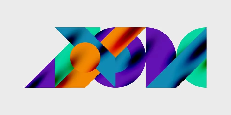 Vibrant abstract background circles with smooth gradients, creating a dynamic Illustrazione stock