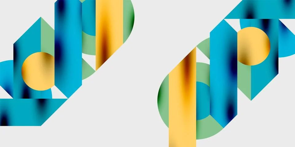 Vibrant abstract background circles with smooth gradients, creating a dynamic Illustrazione stock