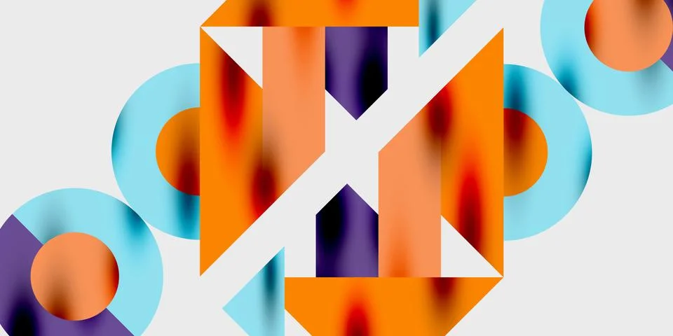 Vibrant abstract background circles with smooth gradients, creating a dynamic Illustrazione stock