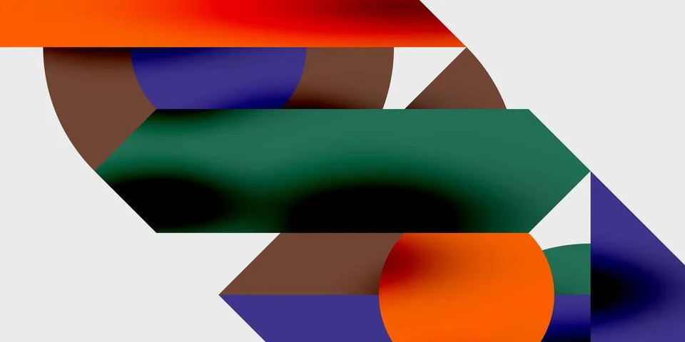 Vibrant abstract background circles with smooth gradients, creating a dynam.. Illustrazione stock