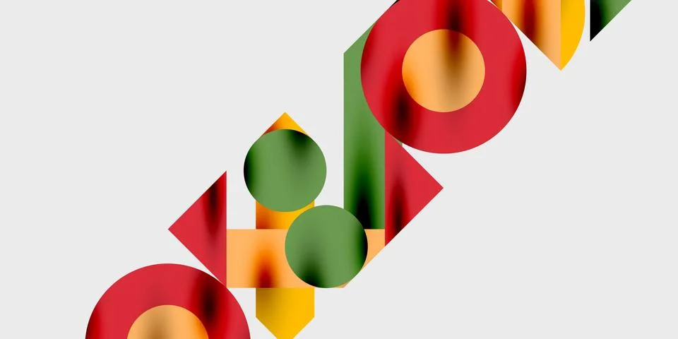 Vibrant abstract background circles with smooth gradients, creating a dynam.. Illustrazione stock