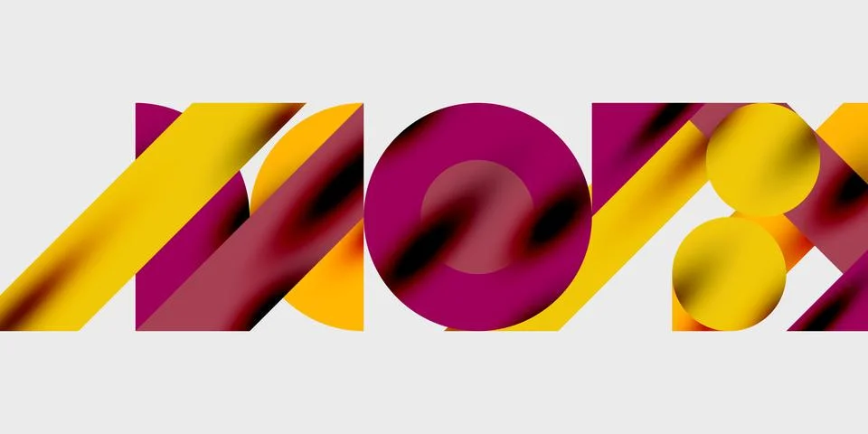 Vibrant abstract background circles with smooth gradients, creating a dynam.. Illustrazione stock