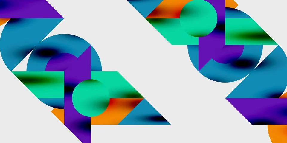 Vibrant abstract background circles with smooth gradients, creating a dynam.. Illustrazione stock