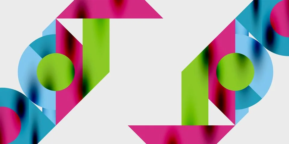 Vibrant abstract background circles with smooth gradients, creating a dynam.. Illustrazione stock
