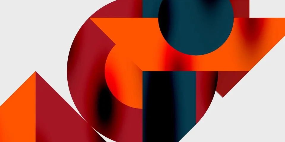 Vibrant abstract background circles with smooth gradients, creating a dynamic Illustrazione stock