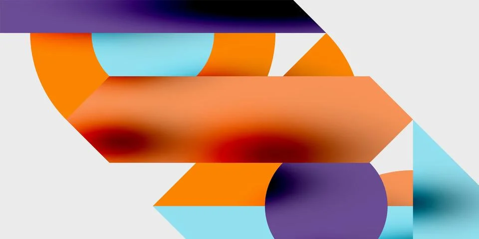Vibrant abstract background circles with smooth gradients, creating a dynamic Illustrazione stock