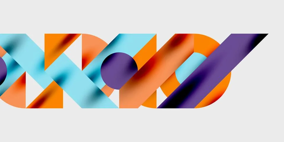 Vibrant abstract background circles with smooth gradients, creating a dynamic Illustrazione stock