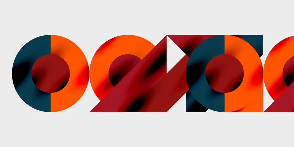 Vibrant abstract background circles with smooth gradients, creating a dynamic 스톡 일러스트