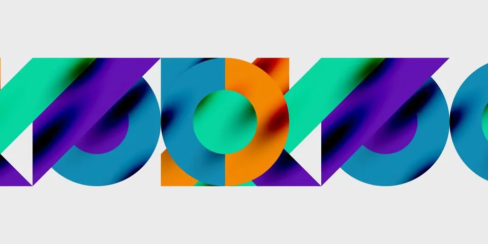 Vibrant abstract background circles with smooth gradients, creating a dynamic 스톡 일러스트