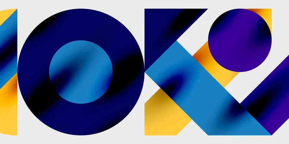 Vibrant abstract background circles with smooth gradients, creating a dynamic 스톡 일러스트