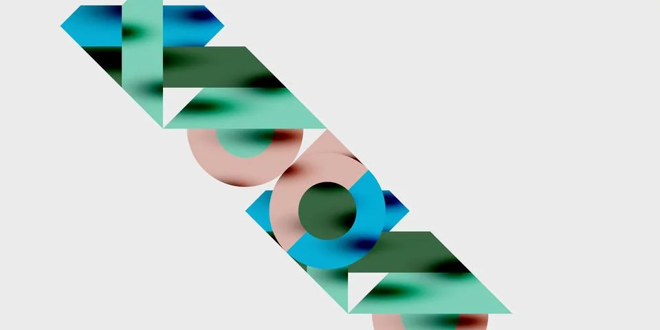 Vibrant abstract background circles with smooth gradients, creating a dynamic Stock Illustration
