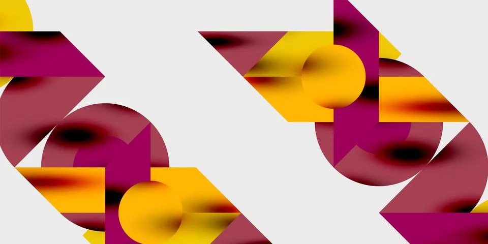 Vibrant abstract background circles with smooth gradients, creating a dynamic Stock Illustration
