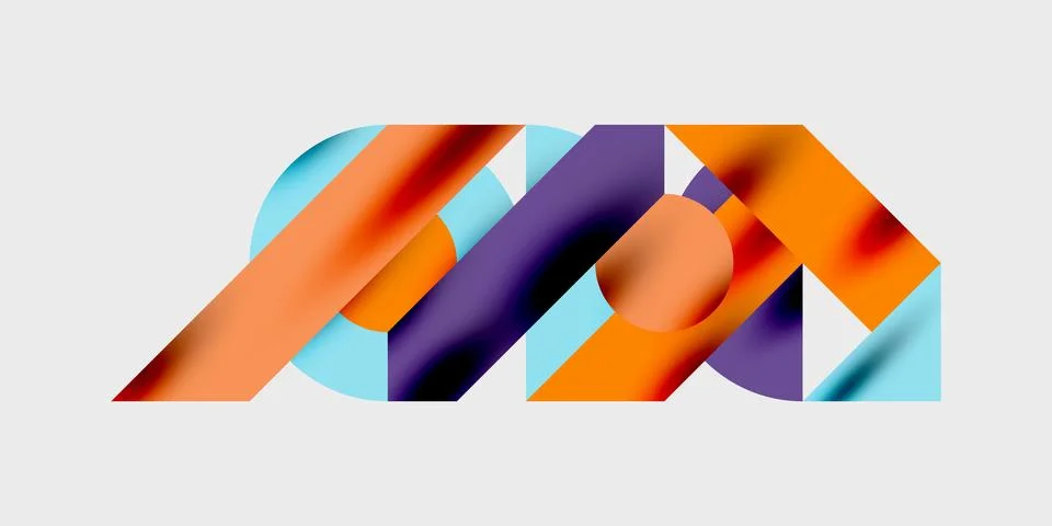 Vibrant abstract background circles with smooth gradients, creating a dynamic Stock Illustration
