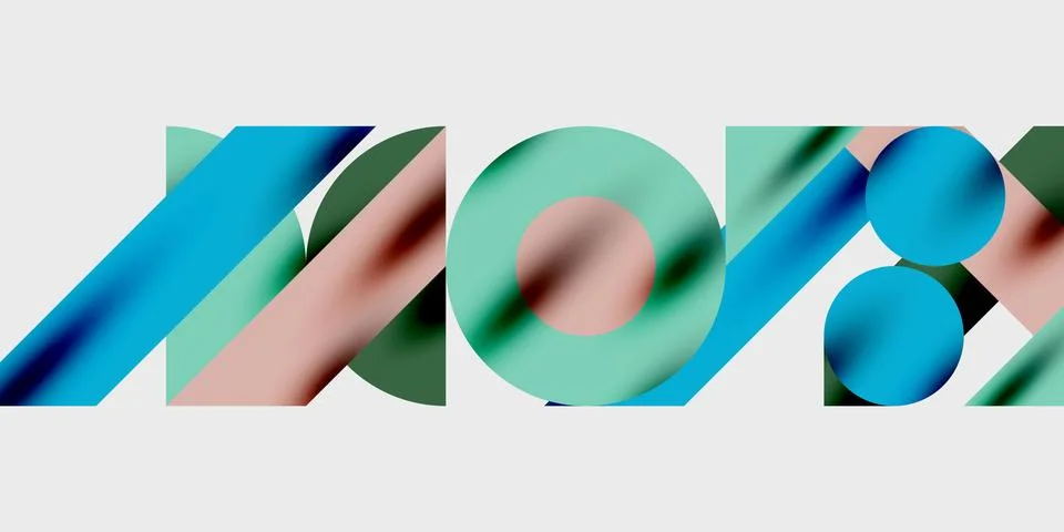 Vibrant abstract background circles with smooth gradients, creating a dynamic Stockillustratie