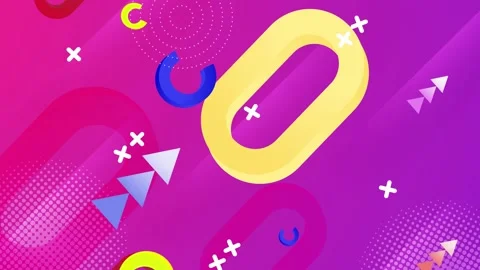 Vibrant abstract background with colorful diagonal shapes and geometric elements Stock Footage 311608439