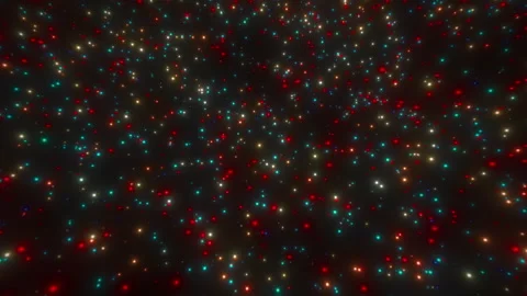 Vibrant Abstract Background with Colorful Falling Particles Seamless Loop Stock Footage 312084955