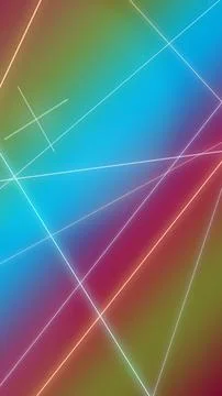 Vibrant abstract background with diagonal neon lines in blue, green, and pi.. Stock Illustration