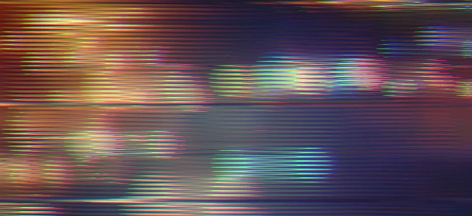 Vibrant abstract background with fast horizontal glitch lines Stock Illustration