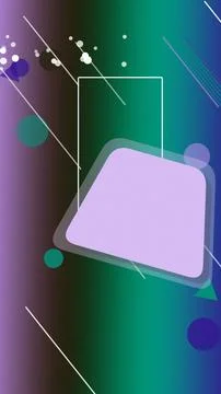 Vibrant abstract background features geometric frames and floating transluc.. Stock Illustration