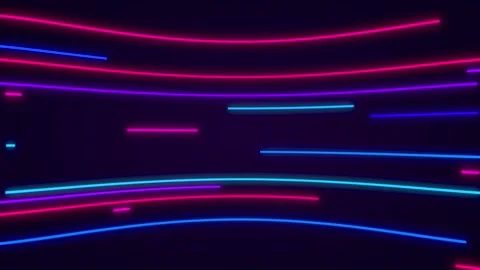 A vibrant abstract background features glowing neon lines light lamps Stock Footage 262590757