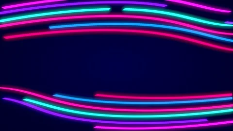 A vibrant abstract background features glowing neon lines light lamps Stock Footage 262591070