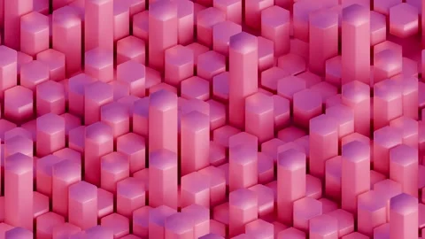 A vibrant abstract background featuring repeating magenta geometric shapes arran Stock Footage 340238395