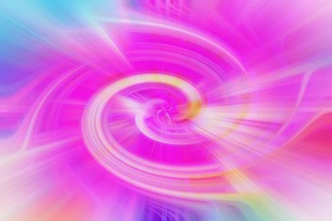 Vibrant abstract background featuring swirling pink and blue light trails Stock Illustration