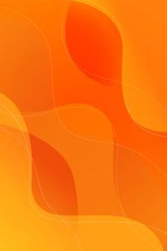 Vibrant Abstract Background with Flowing Orange Curves Illustrazione stock
